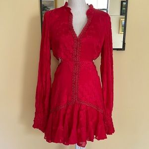 ALEXIS red cut out dress. Size M. Never worn